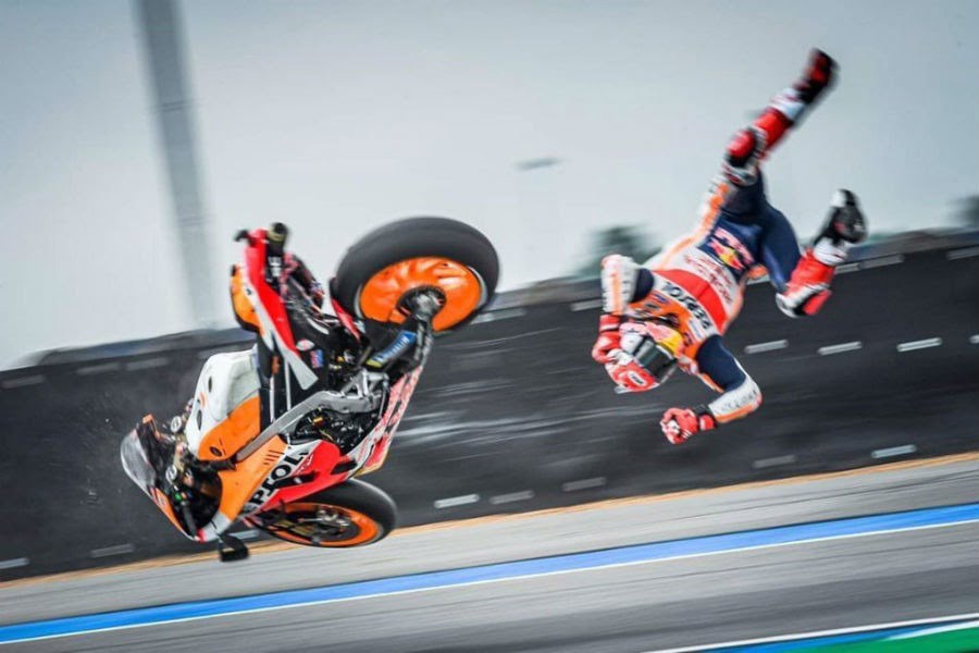 Marc Marquéz se accidenta a 270 KM/H