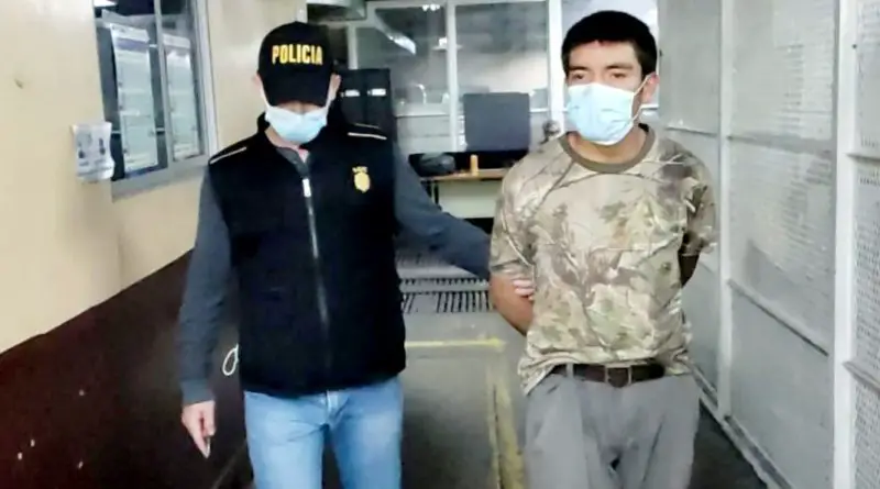 Ramón Omar Sagastume Chalí peligroso pandillero esposado