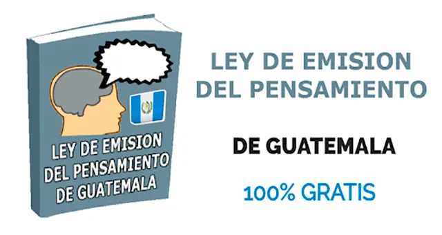 Portada de la Ley de emisión del pensamiento de Guatemala