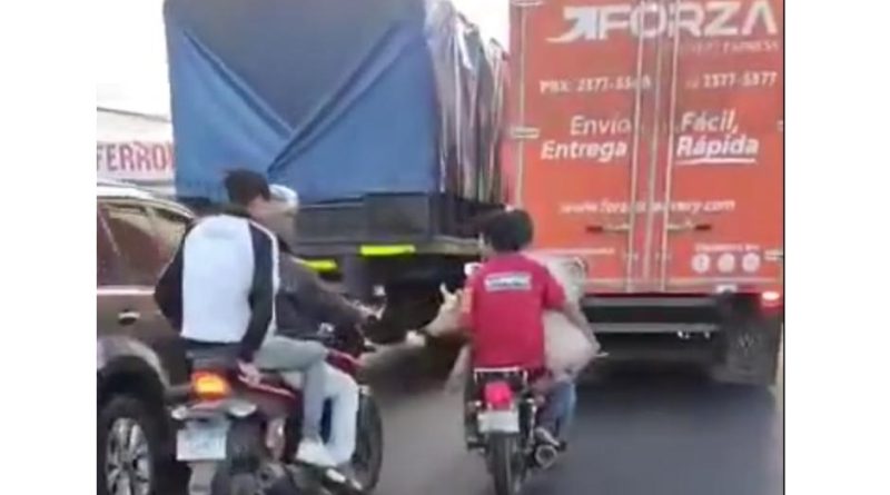 Insólito pasajero en Calzada la Paz