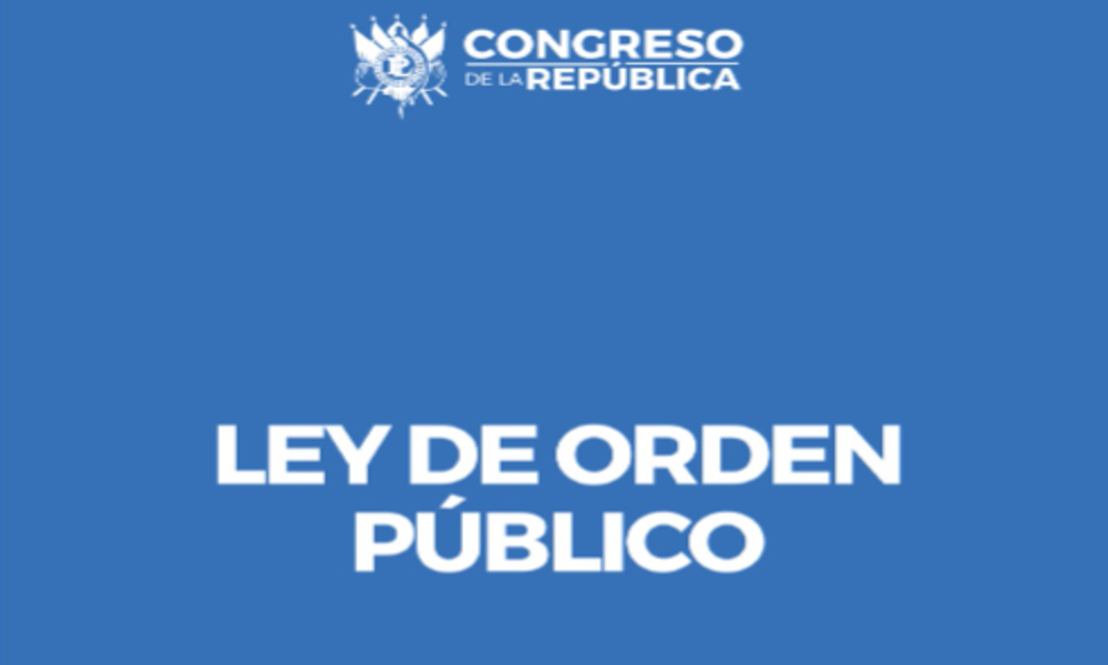Portada de la Ley de Orden Público en Gutemala.
