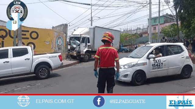 Fotografía del trágico accidente en zona 4